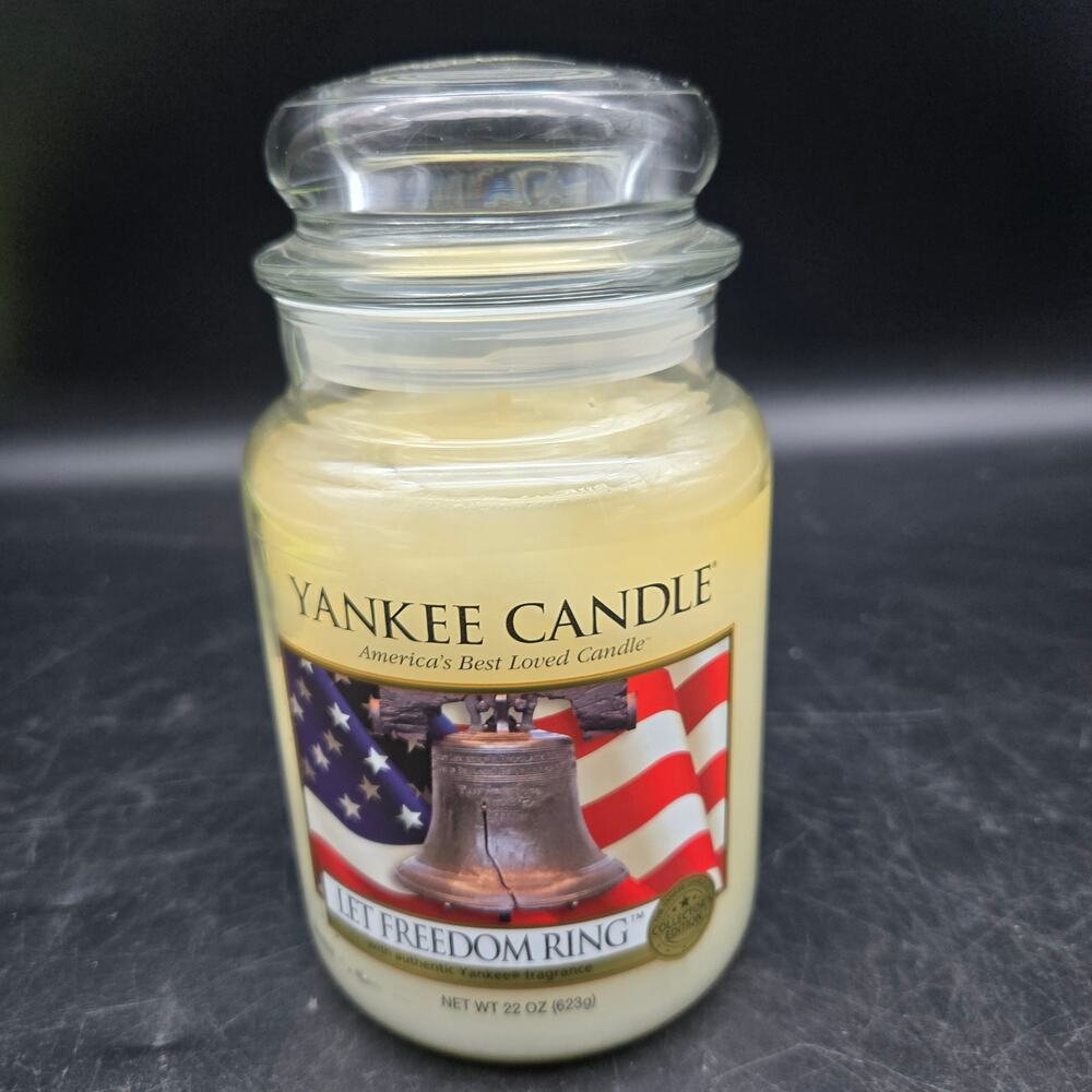 Yankee Candle Let Freedom Ring 22oz Large Jar Collector Edition w Lid